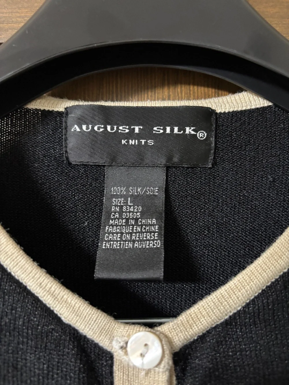 august silk lightweight button